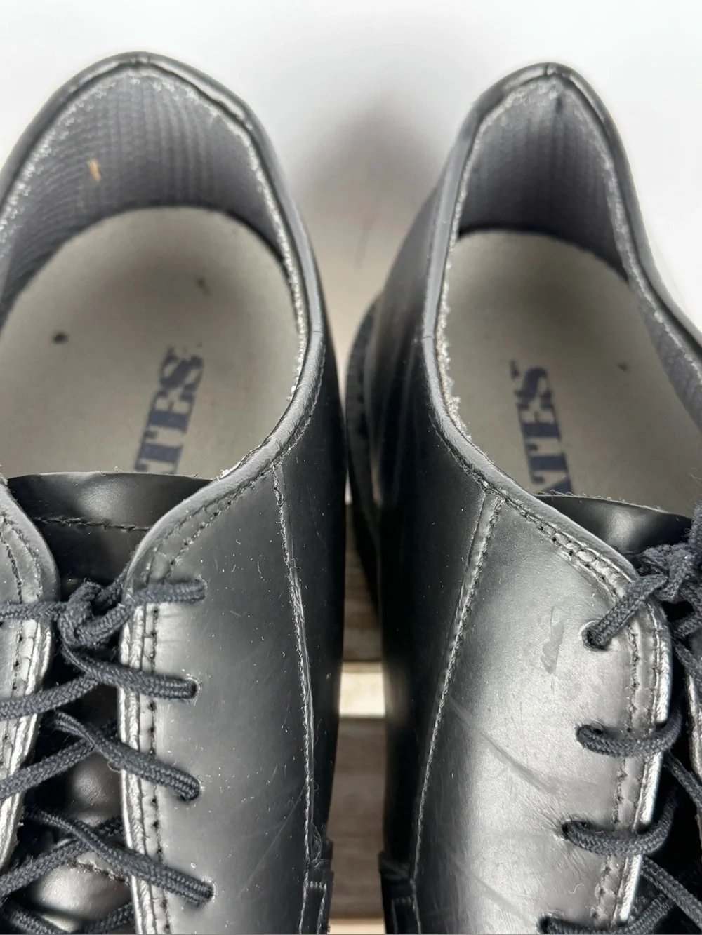 Bates Men's Leather Uniform Oxfords black leather size 10.5 Wide 3E
